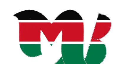 MB monogram in the Kenyan flag colours